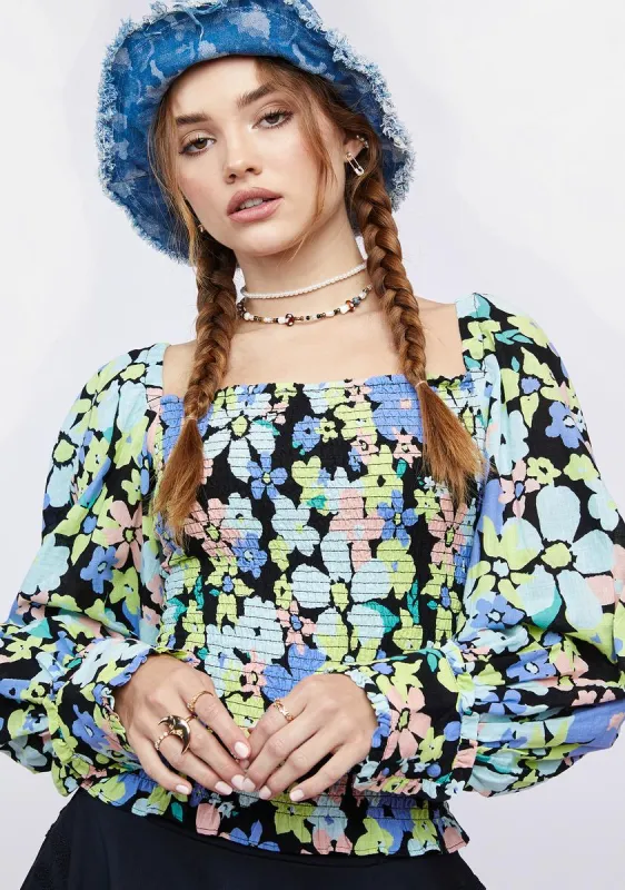 Ariana Floral Top sold by Dolls Kill