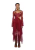 Fairydust Chronicles Lace Dress & Shrug Set- Burgundy sold by Dolls Kill