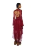 Fairydust Chronicles Lace Dress & Shrug Set- Burgundy sold by Dolls Kill