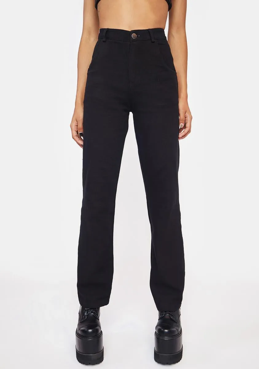 Live On The Edge Straight Leg Jeans sold by Dolls Kill