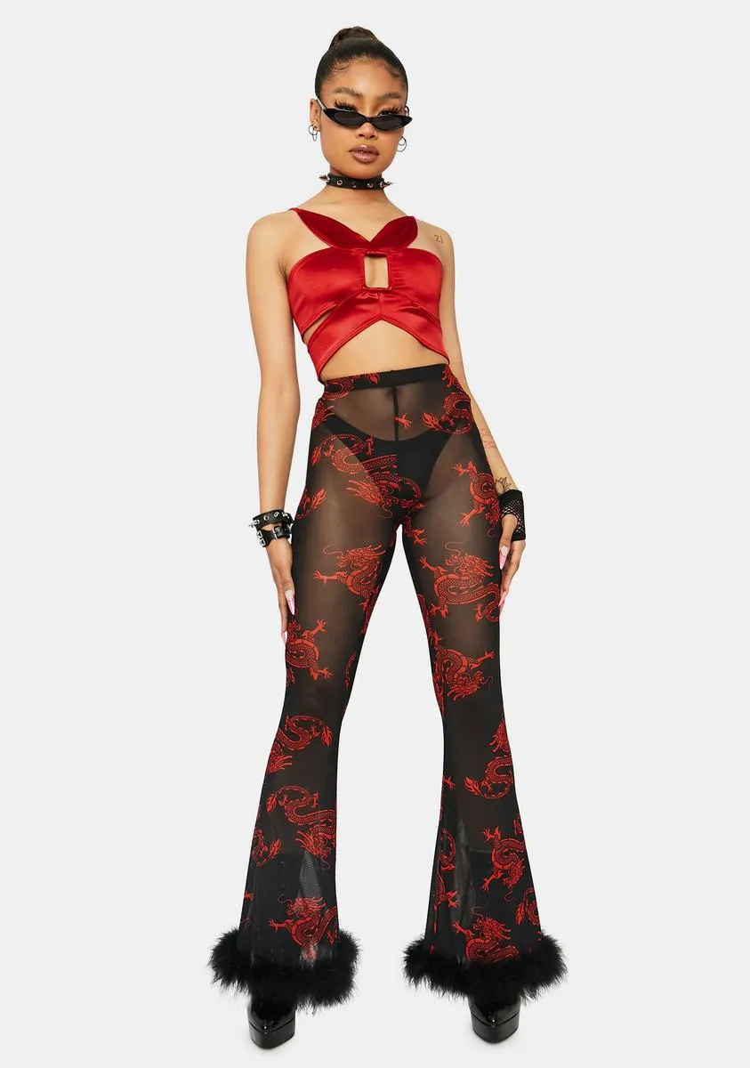 Scarlet Dark Bloom Cutout Crop Top sold by Dolls Kill product image thumbnail 3