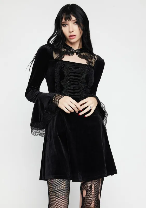 Gothic Vampire Velvet Dress sold by Dolls Kill