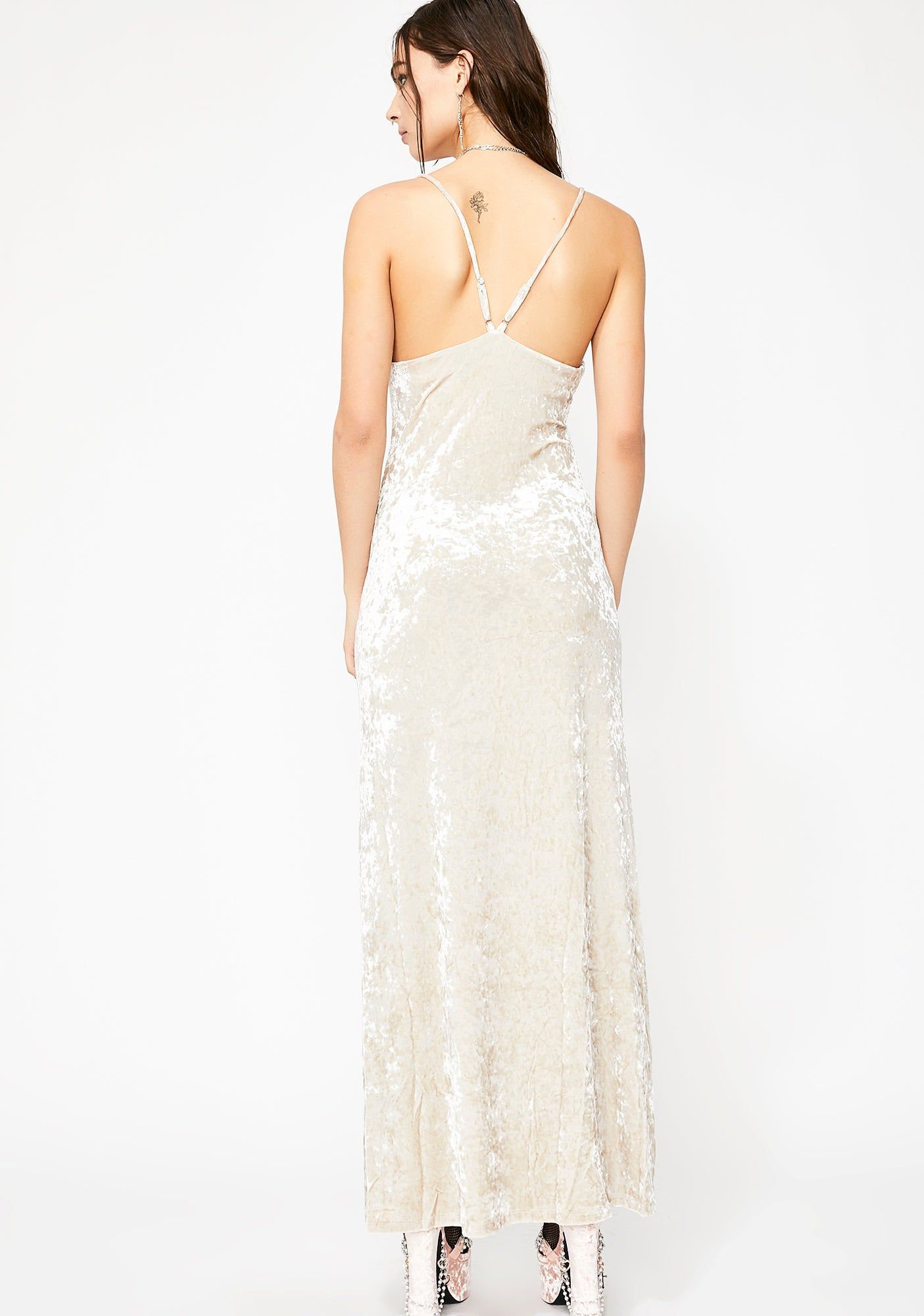 Holy Crushed Desires Velvet Maxi Dress sold by Dolls Kill product image thumbnail 4