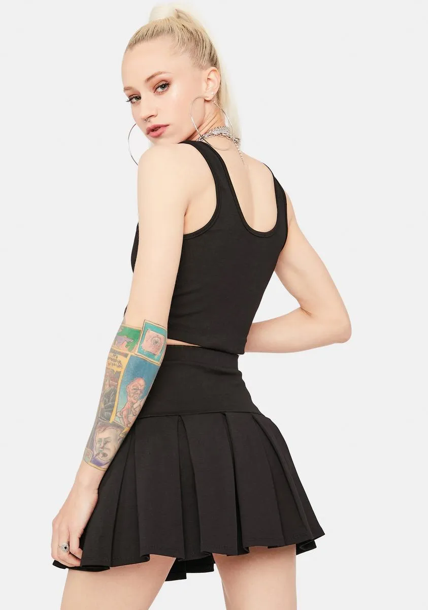 Wicked Cheerful Player Tank Pleated Skirt Set sold by Dolls Kill product image thumbnail 4