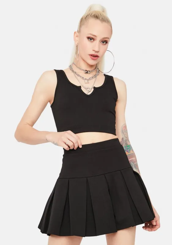 Wicked Cheerful Player Tank Pleated Skirt Set sold by Dolls Kill