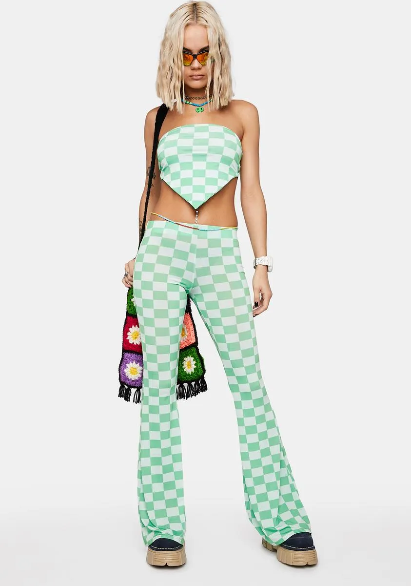 Together We Dance Checkered Flares sold by Dolls Kill product image thumbnail 3