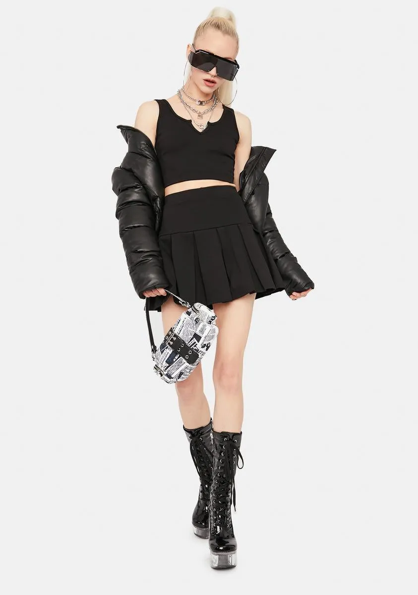 Wicked Cheerful Player Tank Pleated Skirt Set sold by Dolls Kill product image thumbnail 3