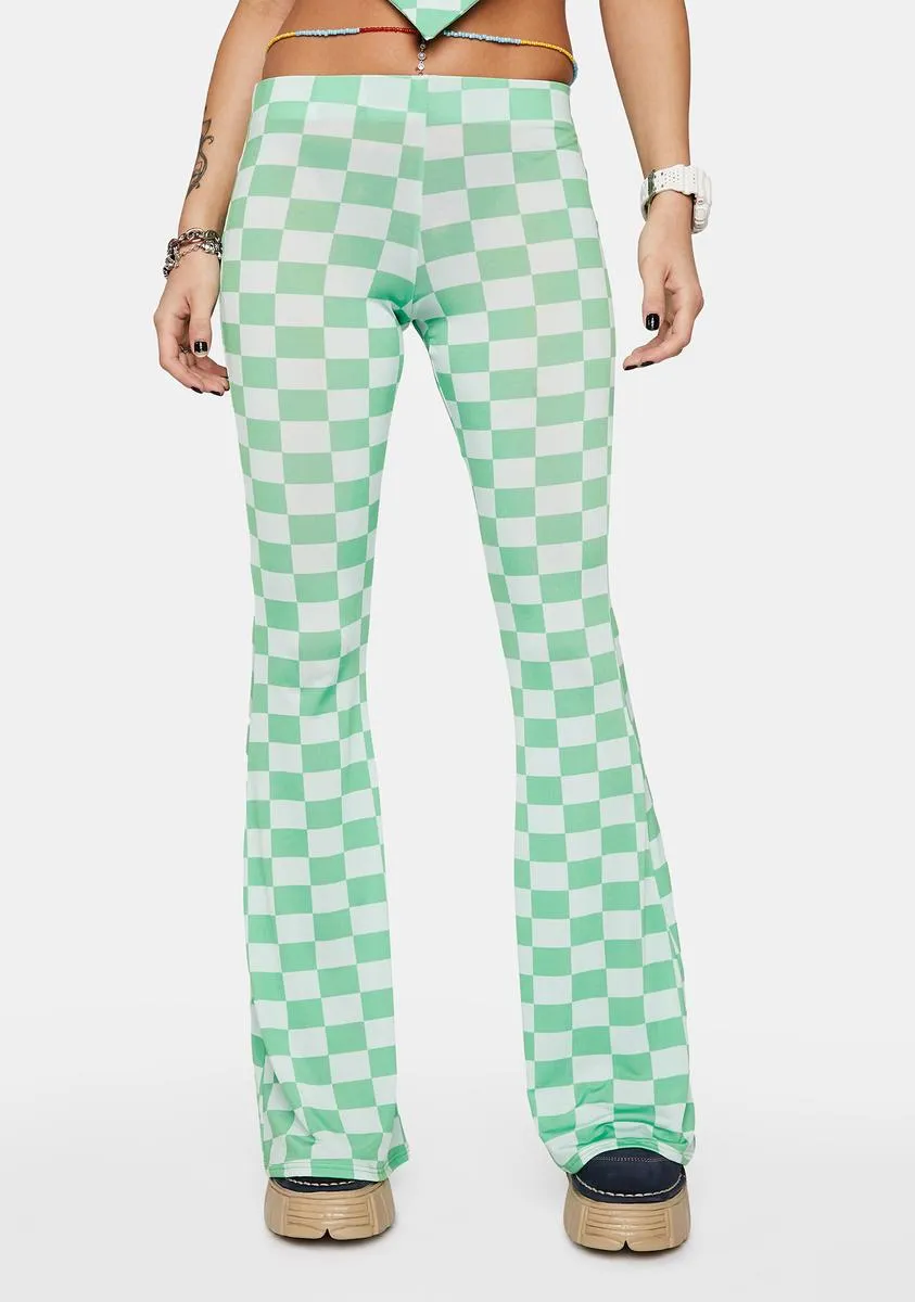 Together We Dance Checkered Flares sold by Dolls Kill
