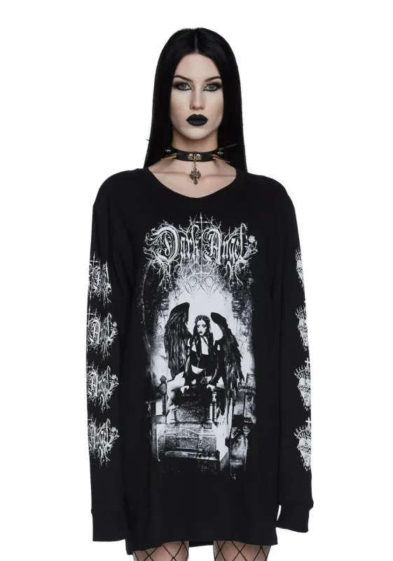 Fallen Paradise Long Sleeve Tee sold by Dolls Kill