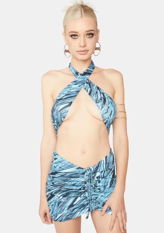 Ride That Wave Mini Dress sold by Dolls Kill
