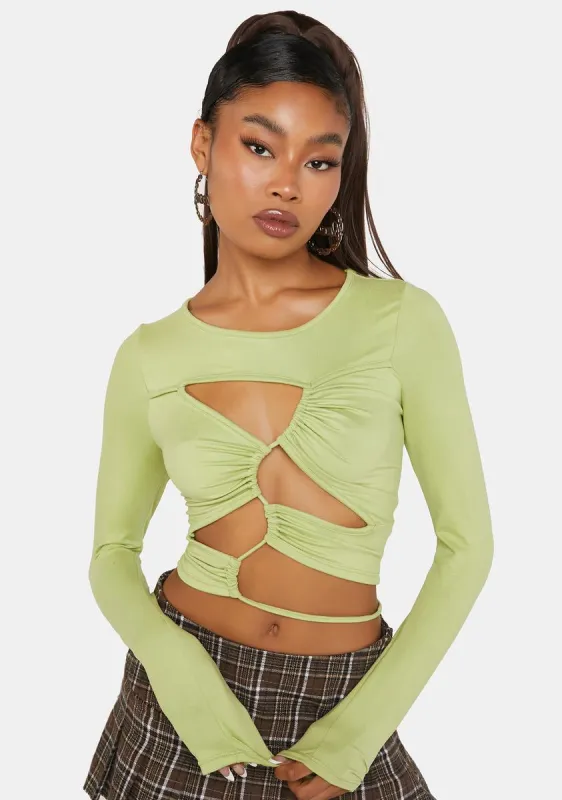 Crave You Cut-Out Long Sleeve Top sold by Dolls Kill