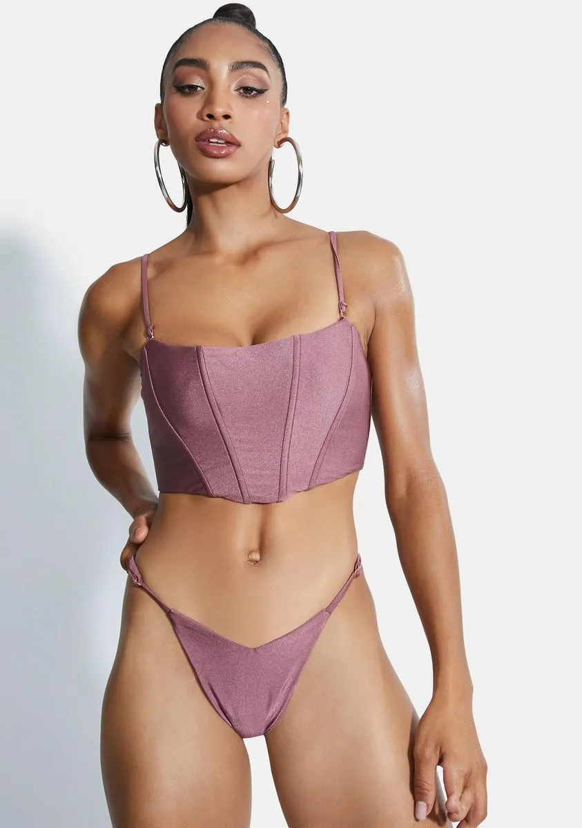 Mauve Siren Bikini Top sold by Dolls Kill