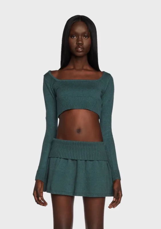 Allure Knitted Crop Top sold by Dolls Kill