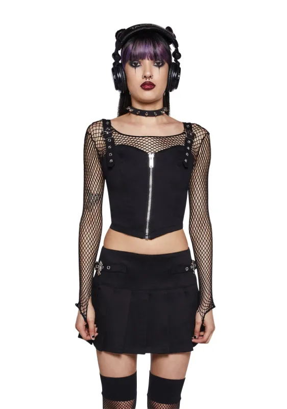 Sweetest Nightmare Crop Top sold by Dolls Kill