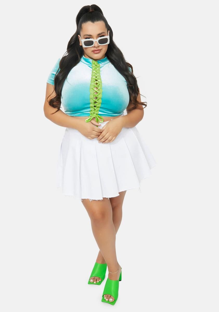 Plus Sky Modern Angel Velour Crop Top sold by Dolls Kill product image thumbnail 3