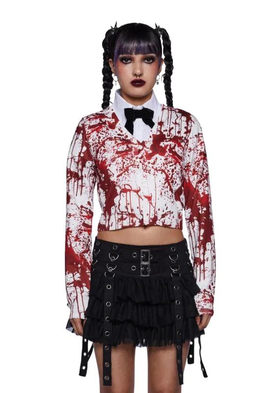Scream Queen Knit Cardigan sold by Dolls Kill