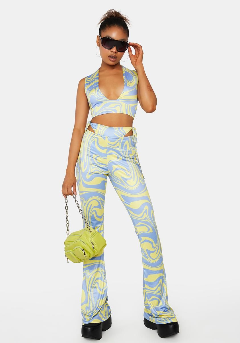 Swirl Printed Plunge Crop Top sold by Dolls Kill product image thumbnail 2