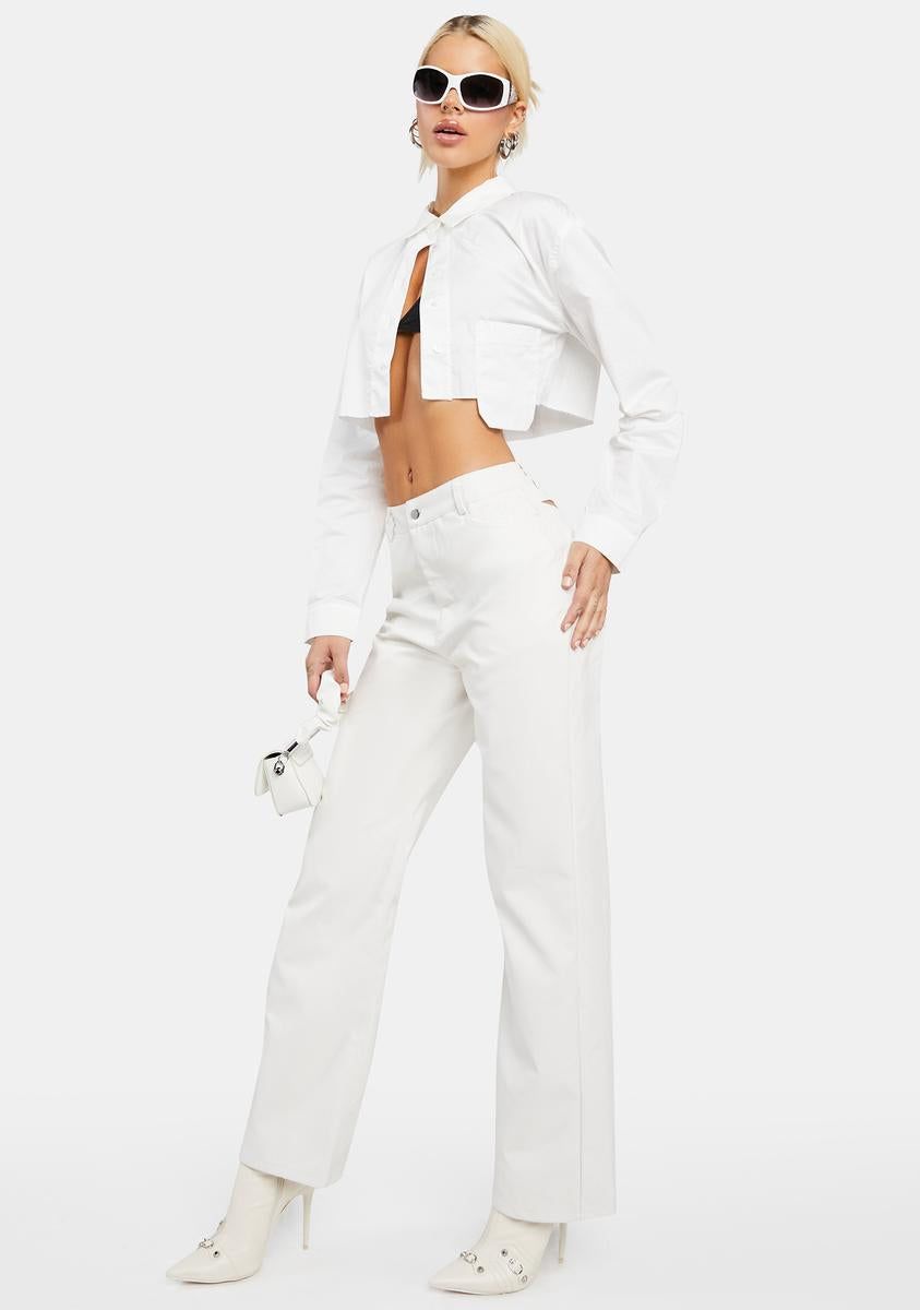 Cream Back Cut Out Pants sold by Dolls Kill product image thumbnail 4
