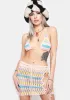 Skip The Chit Chat Crochet Skirt Set sold by Dolls Kill