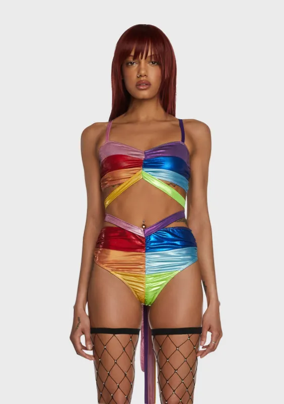 Cheer It Up Wrap Top sold by Dolls Kill