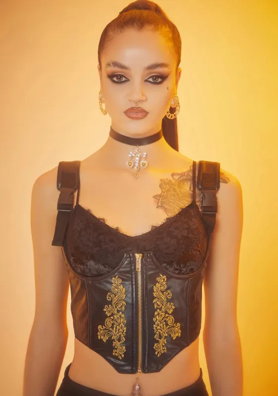 Bold Beauty Underbust Corset Top sold by Dolls Kill