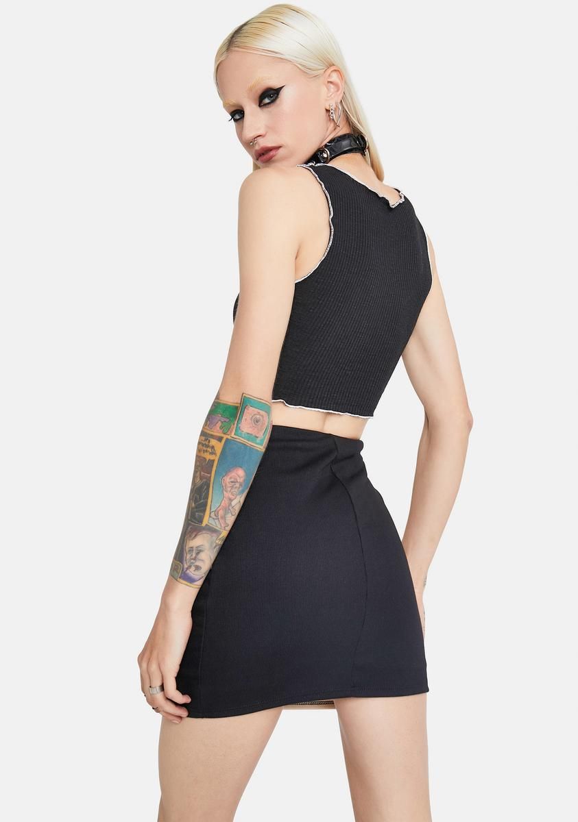 Ink Mad Moods Colorblock Mini Skirt sold by Dolls Kill product image thumbnail 4