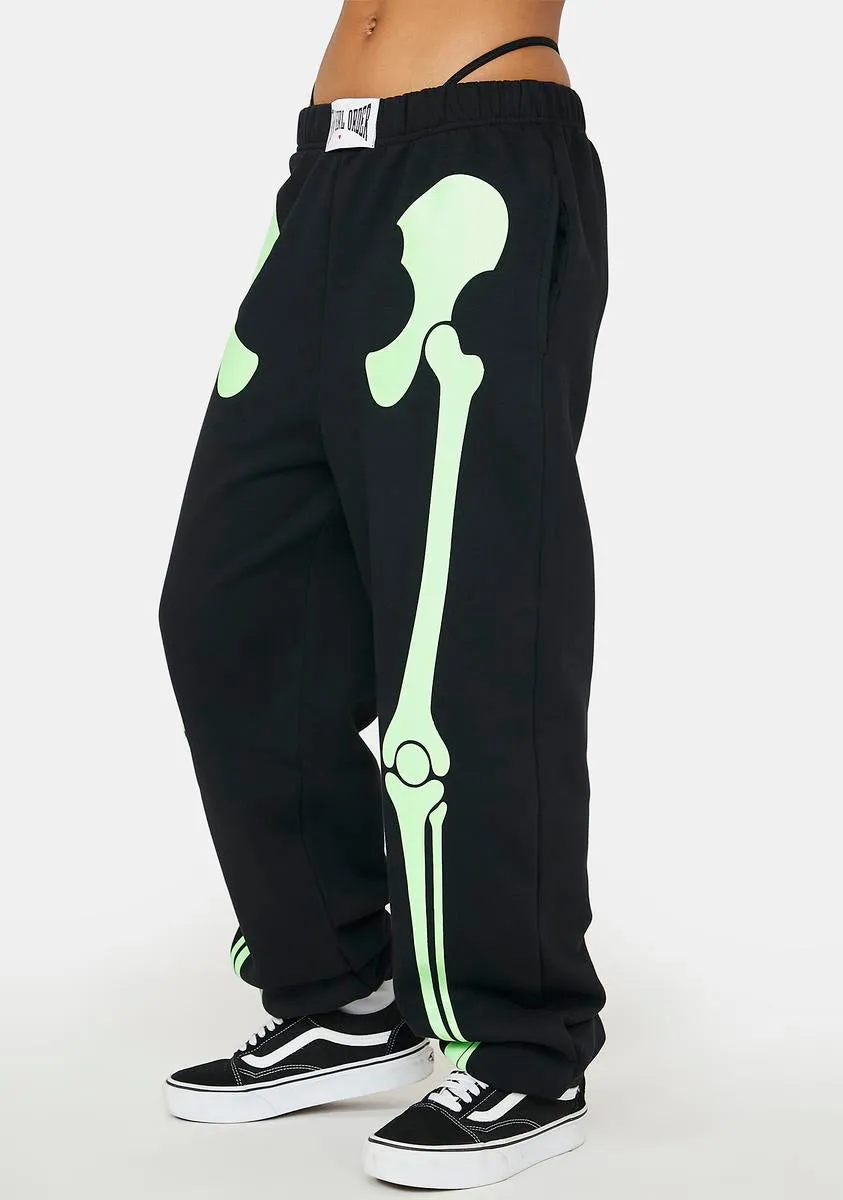 Glitter Skeleton Joggers sold by Dolls Kill product image thumbnail 2