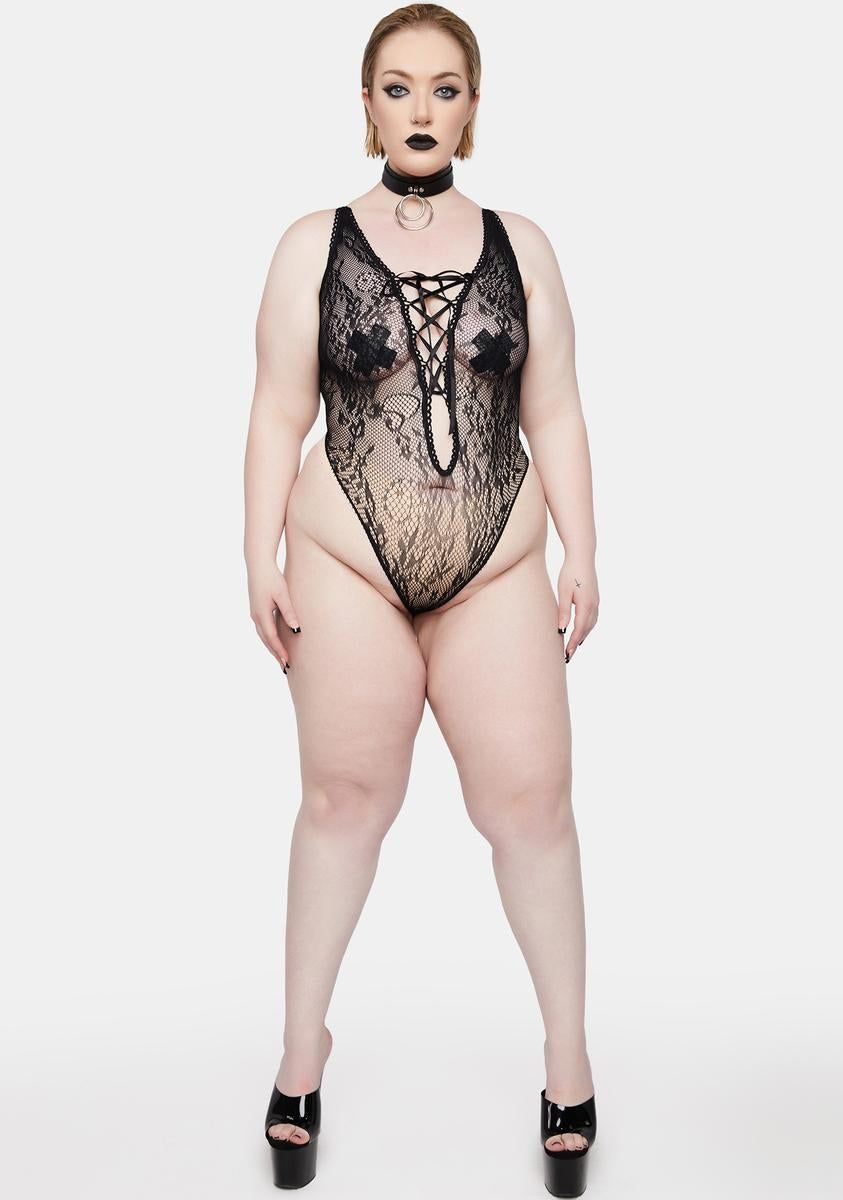 Plus What If Lace Teddy sold by Dolls Kill product image thumbnail 3