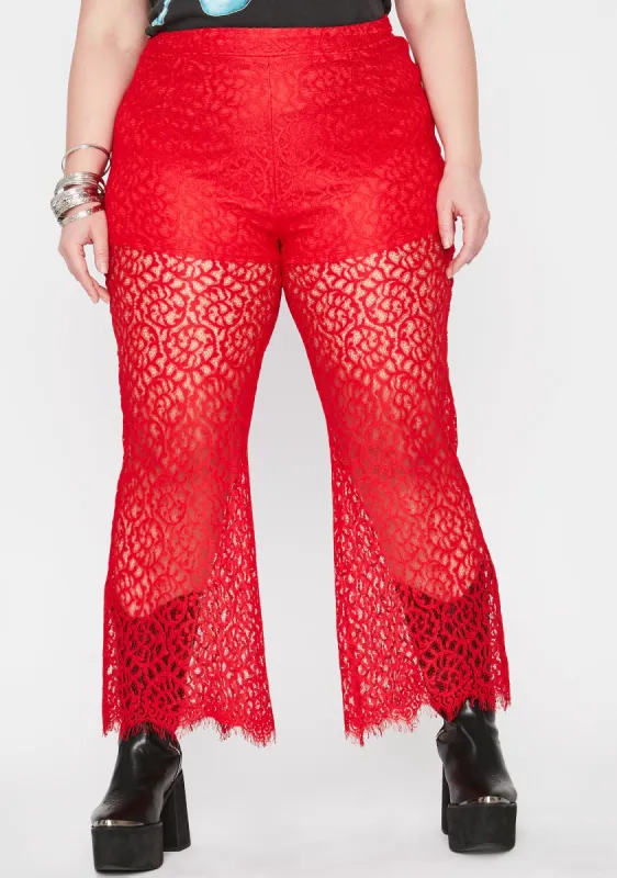 Hot Divine Desert Days Lace Pants sold by Dolls Kill