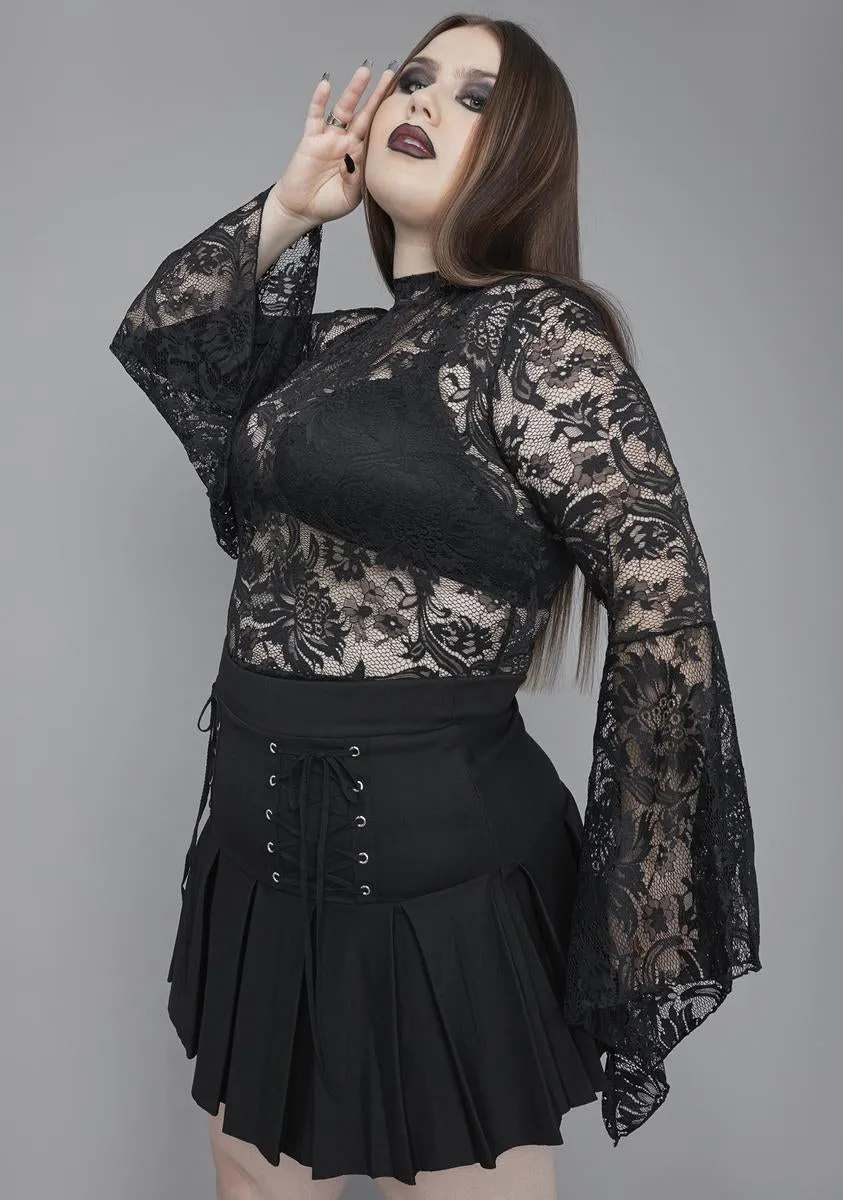 Of Grave Importance Lace Crop Top sold by Dolls Kill product image thumbnail 2