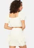Ivory Hot N Cold Puff Sleeve Ruffle Mini Skirt Set sold by Dolls Kill