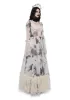 Dance With Death Maxi Dress - Ivory Floral sold by Dolls Kill