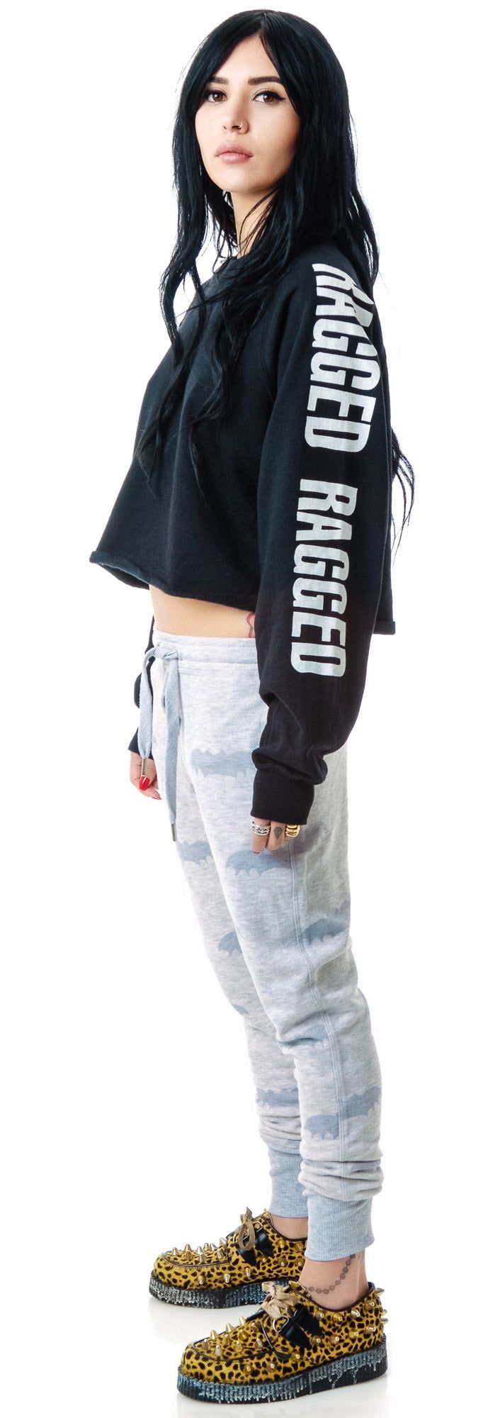 The Gunshow Long Sleeve Cropped Sweatshirt sold by Dolls Kill product image thumbnail 5