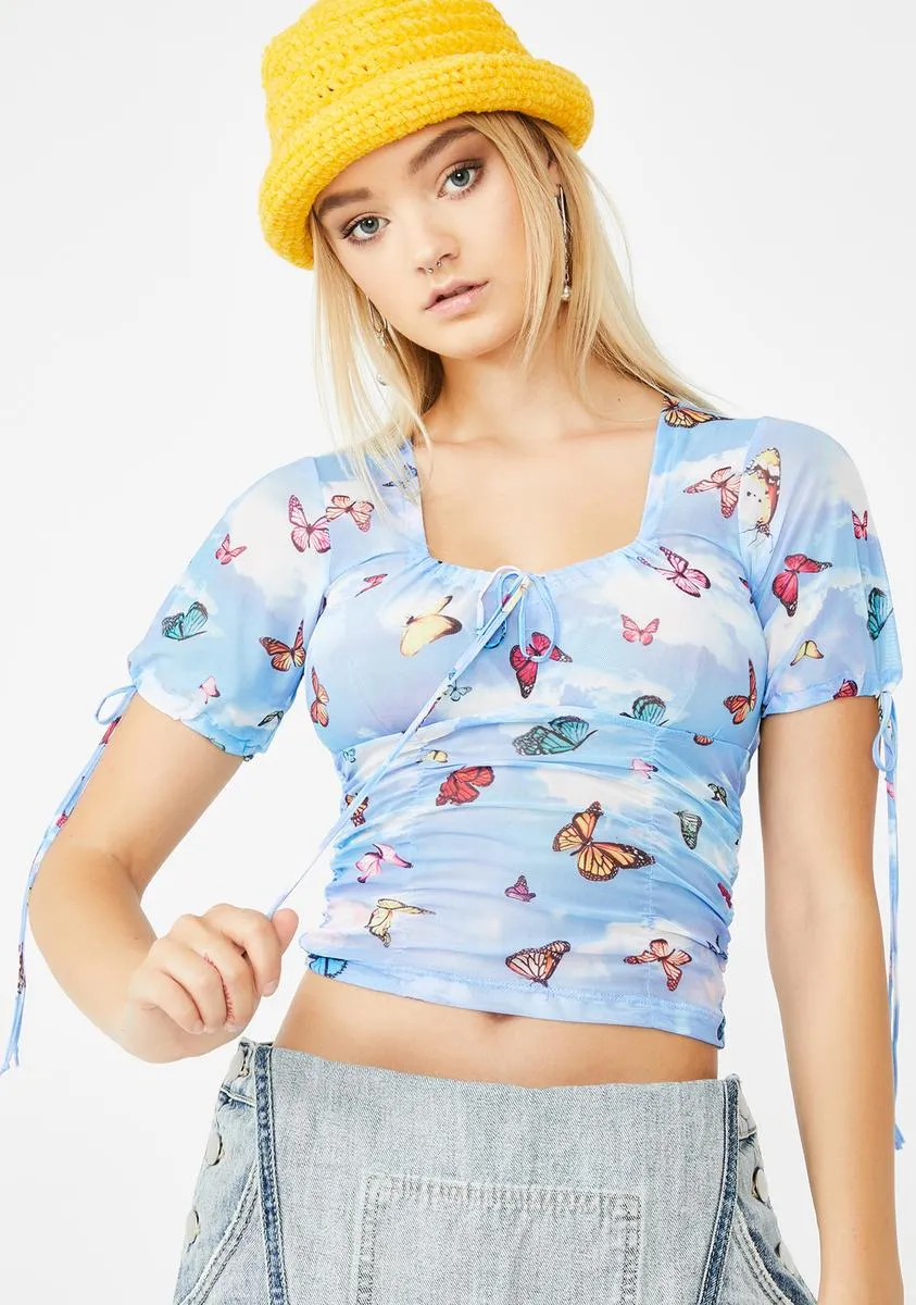 Butterfly Guinevre Top sold by Dolls Kill