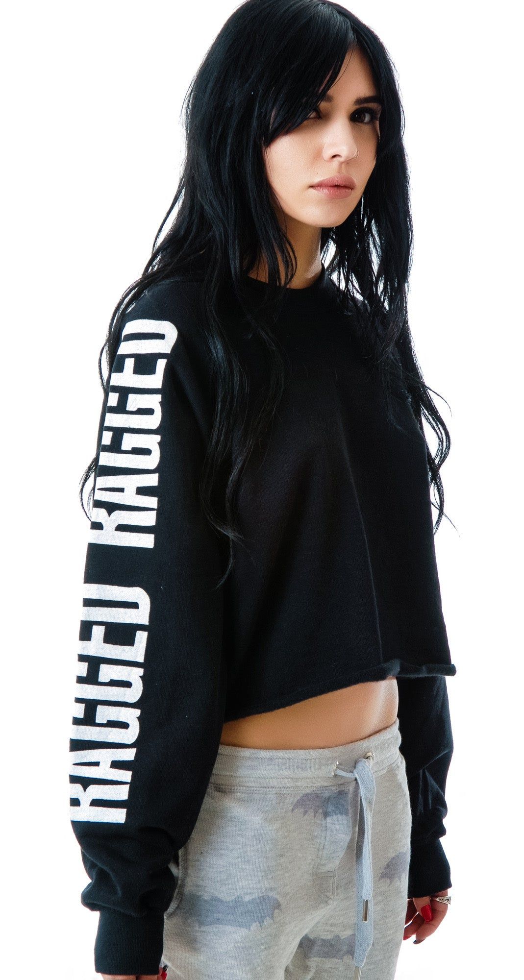 The Gunshow Long Sleeve Cropped Sweatshirt sold by Dolls Kill product image thumbnail 2