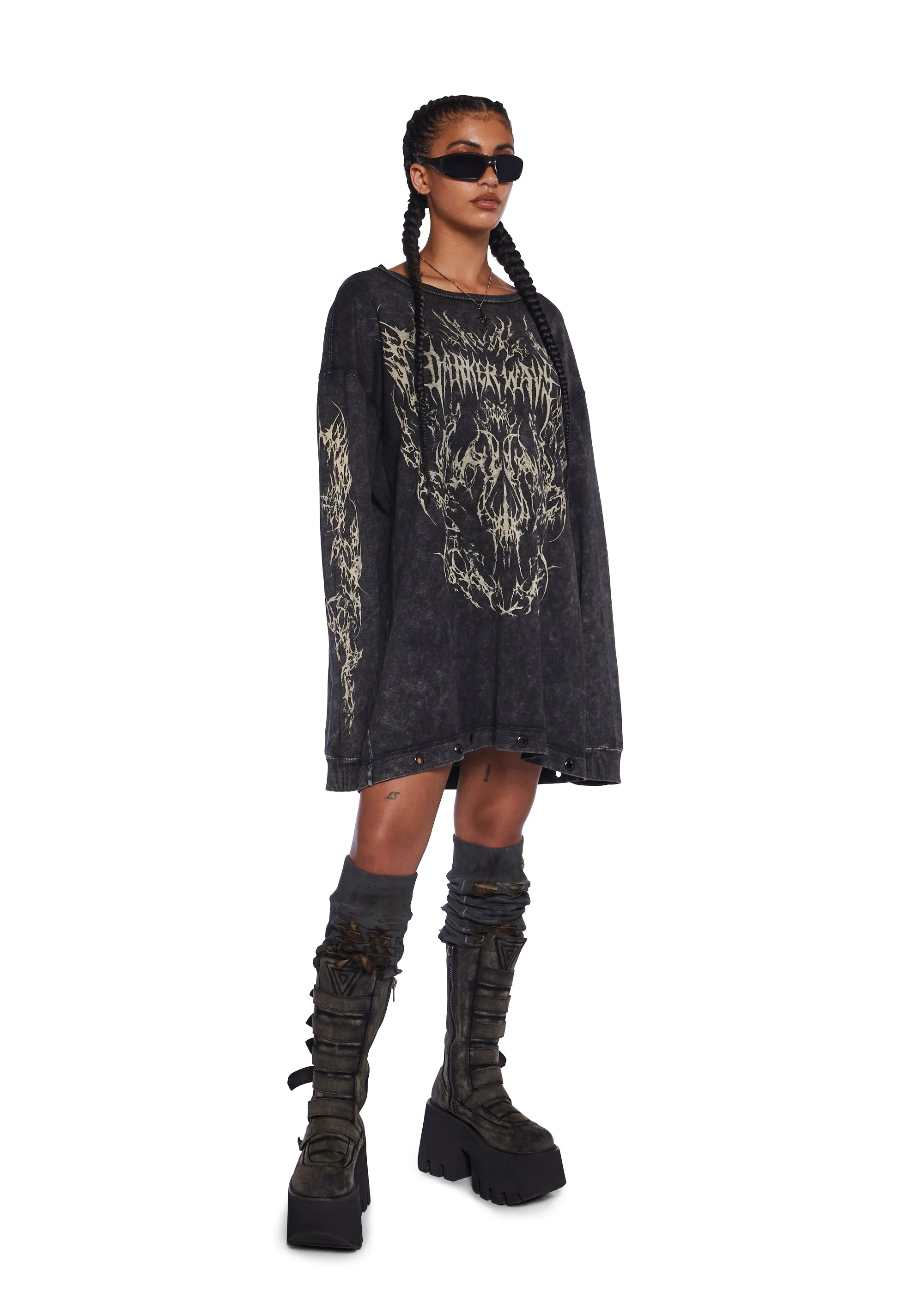 Charged Oversized Graphic Tee sold by Dolls Kill product image thumbnail 2