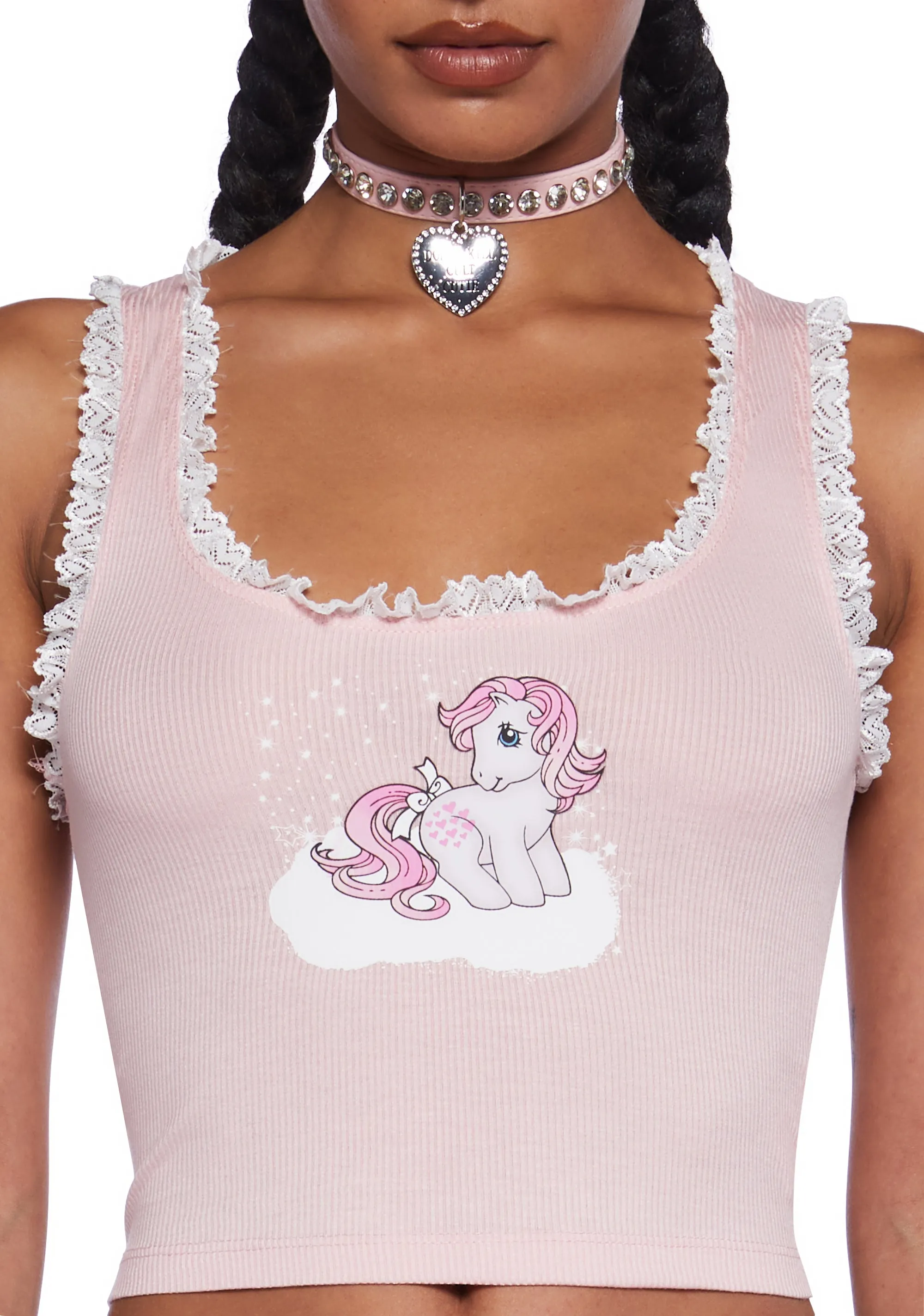 Cuddling Snuzzle Ribbed Crop Tank sold by Dolls Kill product image thumbnail 3