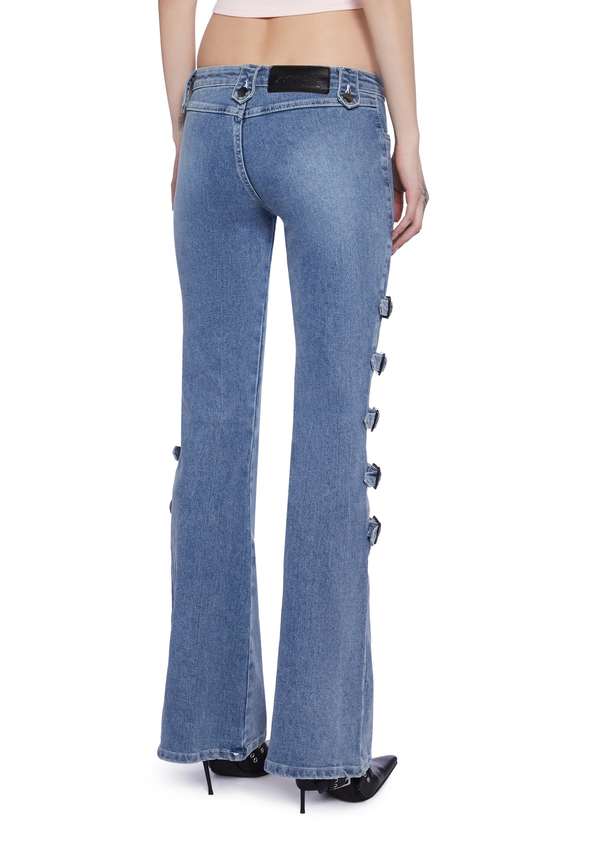 Jill Low Rise Buckle Jeans sold by Dolls Kill product image thumbnail 4
