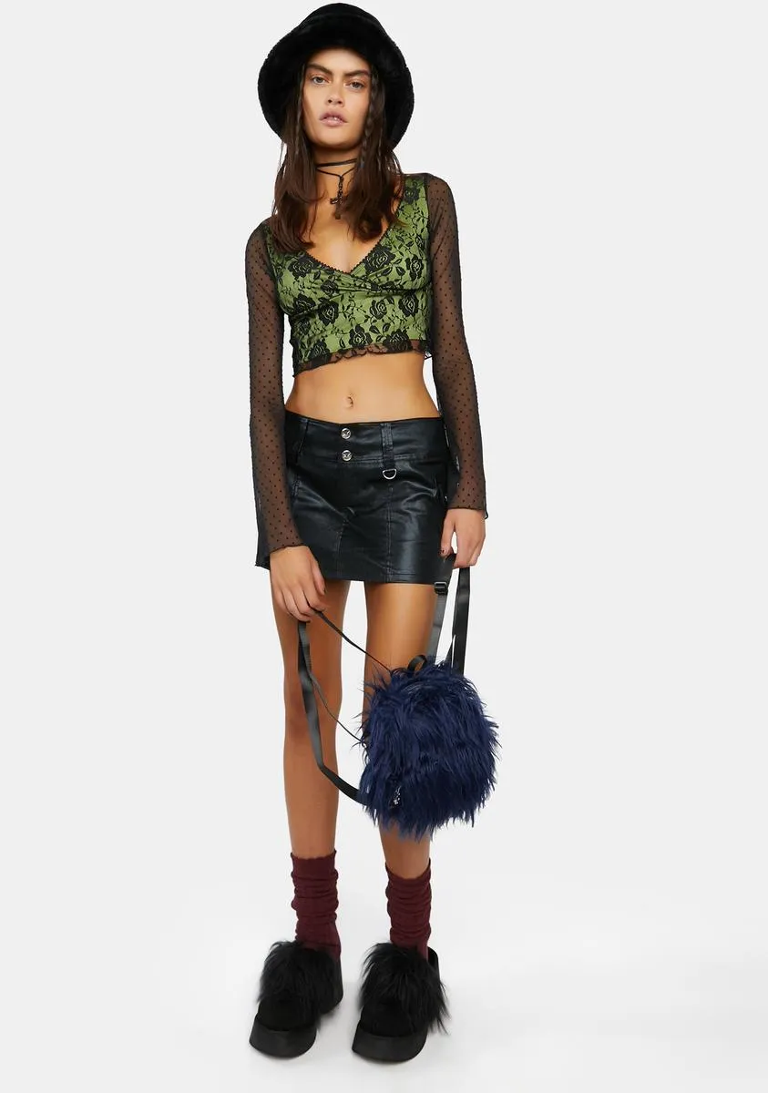 Off The Path Long Sleeve Crop Top sold by Dolls Kill product image thumbnail 3