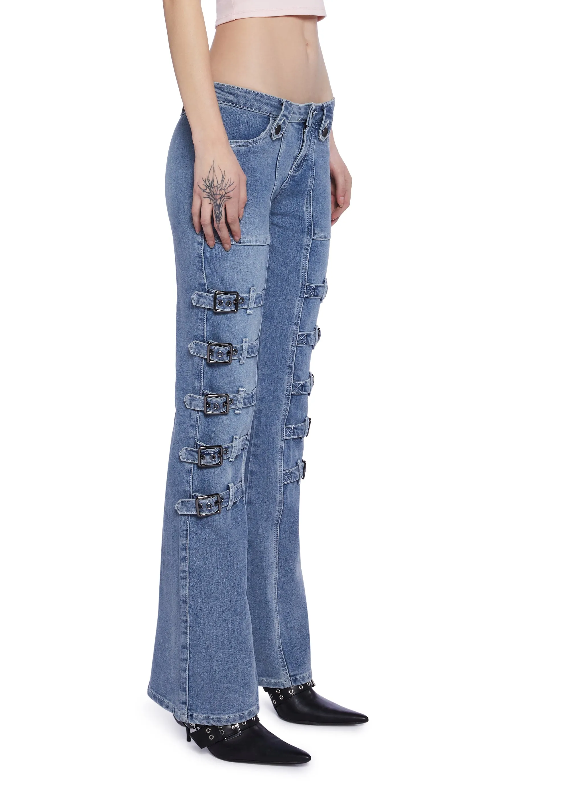 Jill Low Rise Buckle Jeans sold by Dolls Kill product image thumbnail 3