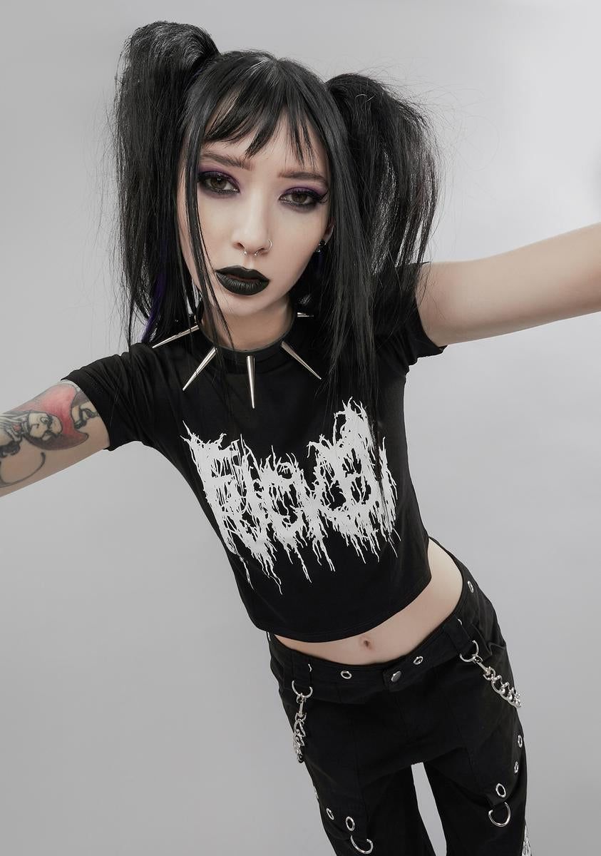 Eff Everything Graphic Baby Tee sold by Dolls Kill product image thumbnail 2