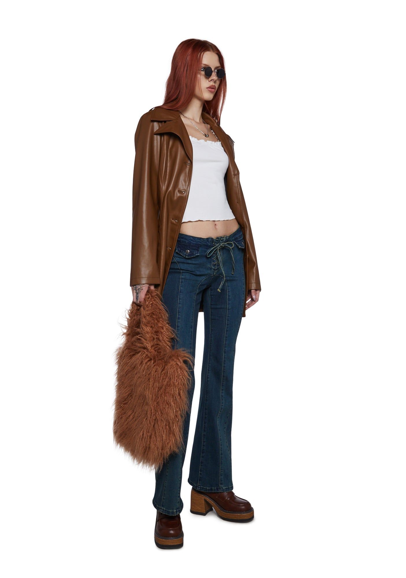 Hillside Sweetheart Denim Flare Pants sold by Dolls Kill product image thumbnail 2