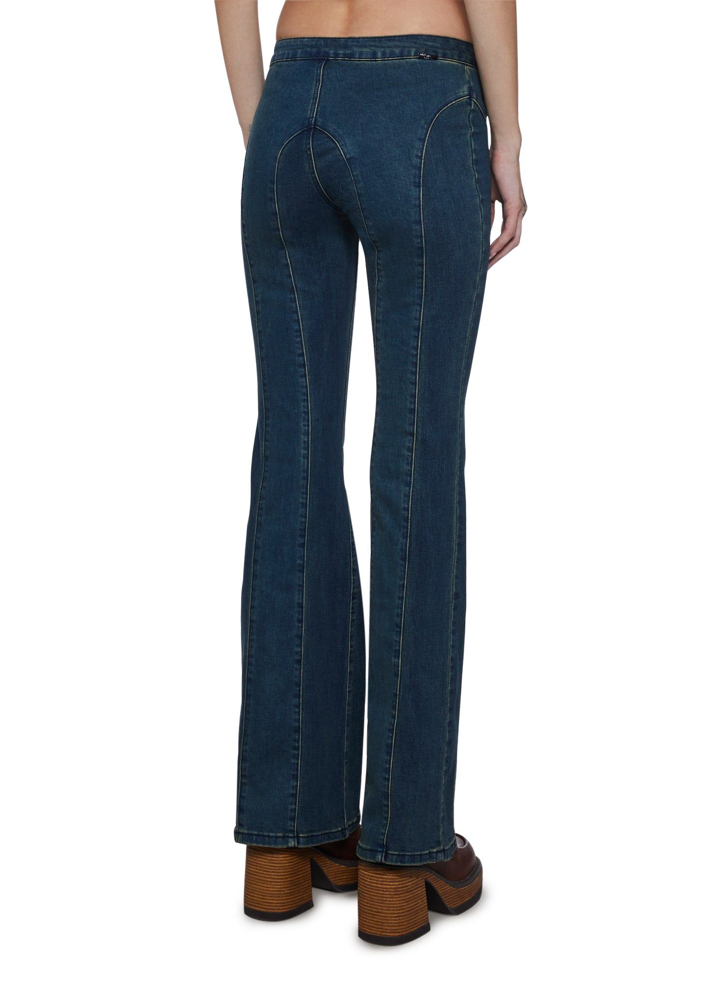 Hillside Sweetheart Denim Flare Pants sold by Dolls Kill product image thumbnail 4
