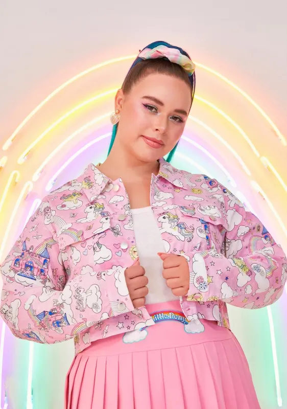 Truly Divine Skies Twill Trucker Jacket sold by Dolls Kill