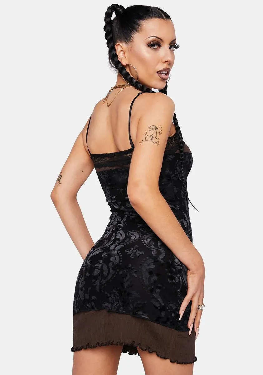 Black Burn Mini Dress sold by Dolls Kill product image thumbnail 4