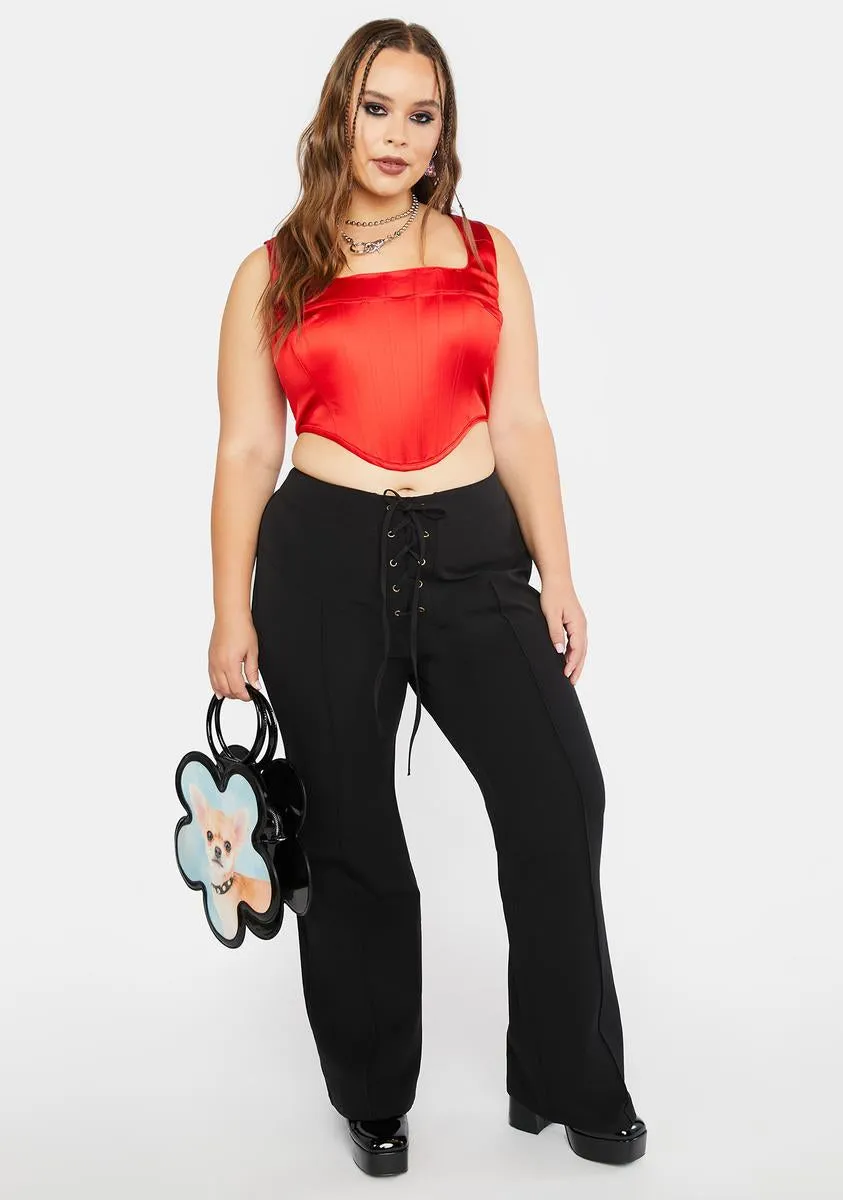 Plus Reality Check Flare Leggings sold by Dolls Kill product image thumbnail 3