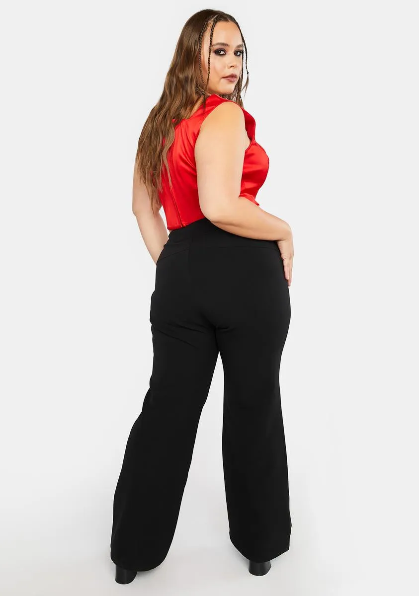 Plus Reality Check Flare Leggings sold by Dolls Kill product image thumbnail 4