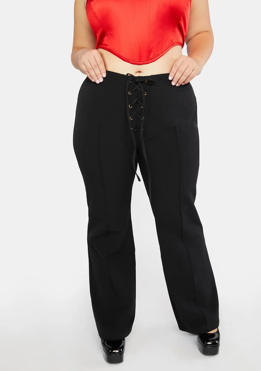 Plus Reality Check Flare Leggings sold by Dolls Kill