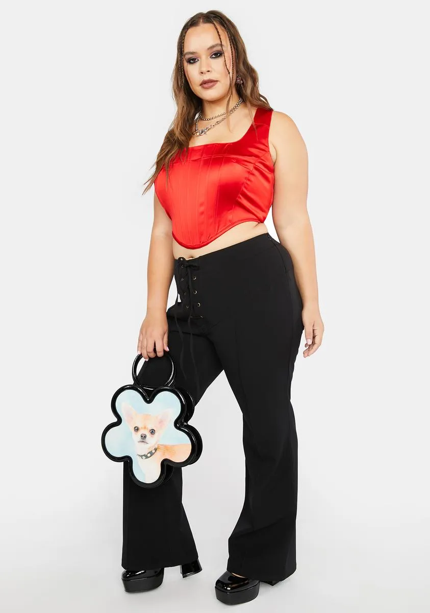 Plus Reality Check Flare Leggings sold by Dolls Kill product image thumbnail 2