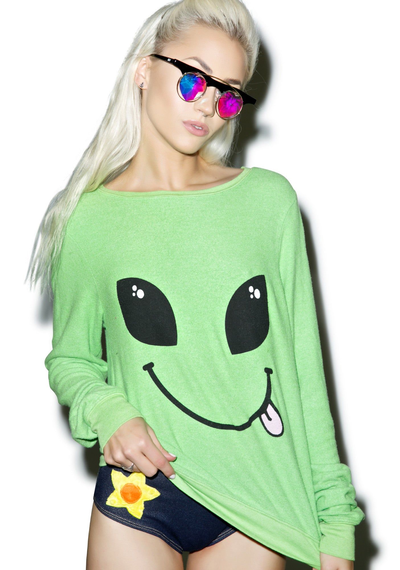 I Come In Peace Baggy Beach Jumper sold by Dolls Kill product image thumbnail 3